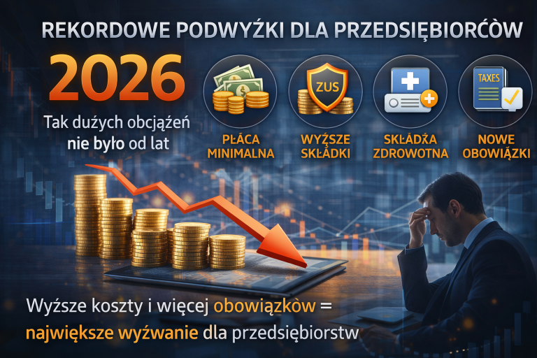 2026 rok przyniesie przedsiębiorcom rekordowe podwyżki. Tak dużych obciążeń nie było od lat